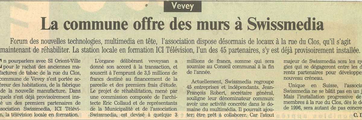 La commune offre des murs à Swissmedia