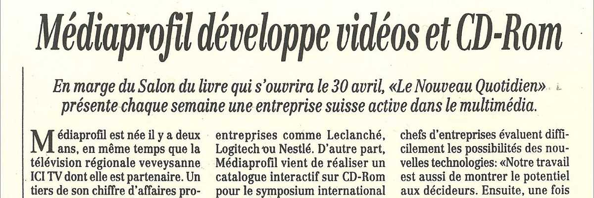 Médiaprofil développe vidéos et CD-Rom