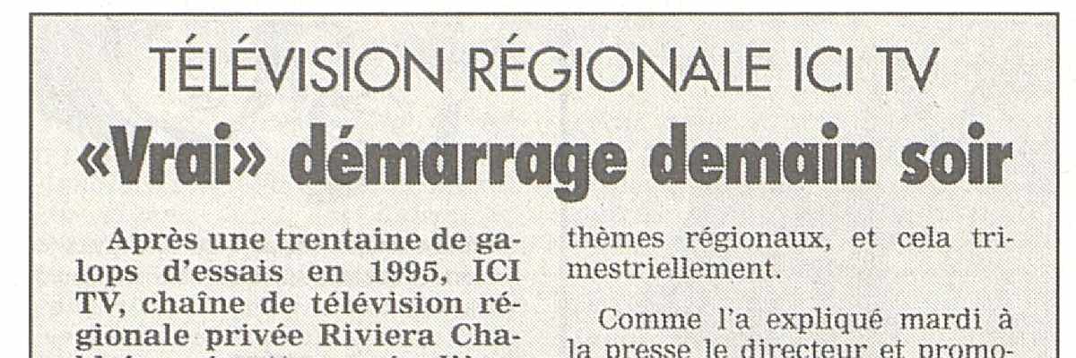 «Vrai» démarrage demain soir