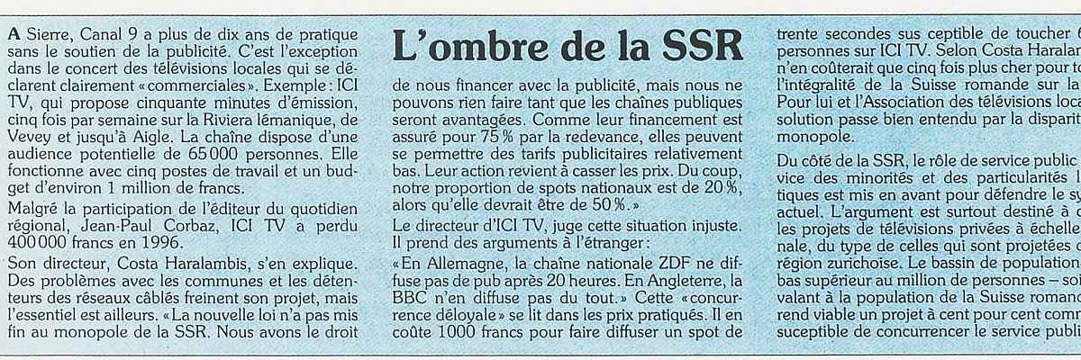 L'ombre de la SSR