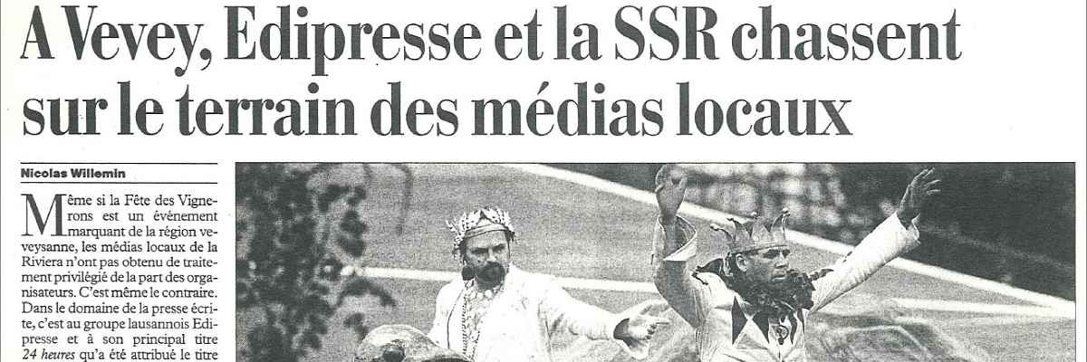 A Vevey, Edipresse et la SSR chassent sur le terrain des médias locaux